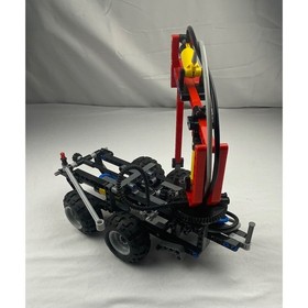 Vintage LEGO Technic Pneumatic Crane Truck Chassis Red Black Yellow 8460 8431