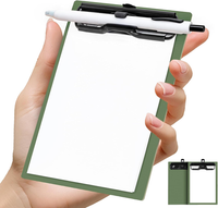 Klemmbrett A6 Mini, 2 StüCk Kunststoff Klemmbretter, GrüN | Klemmmappe Mit Stift
