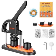 VEVOR Button Maker Machine Pin Badge Maker 1.25" 500 Button Parts Circle Cutter