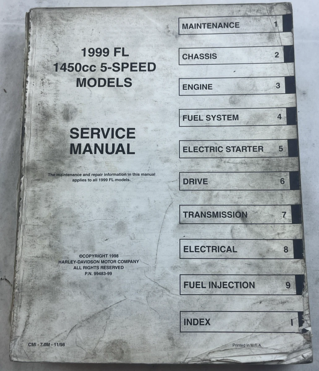 25+ Harley-Davidson 1999 Repair Motorcycle Manuals and Literature