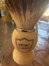 Parker plastic shaving brush with stand vtg New
