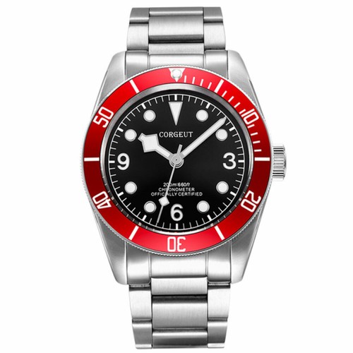 CORGEUT Business Japan NH35A Automatic Men Watch Steel Case Flat Sapphire Glass - Picture 10 of 15