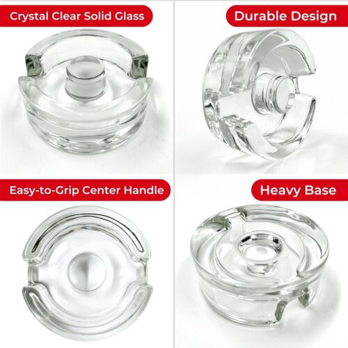 4 Pack Glass Fermentation Weights Wide Mouth Jar Preserver with Easy-Grip Handle - Picture 2 of 6