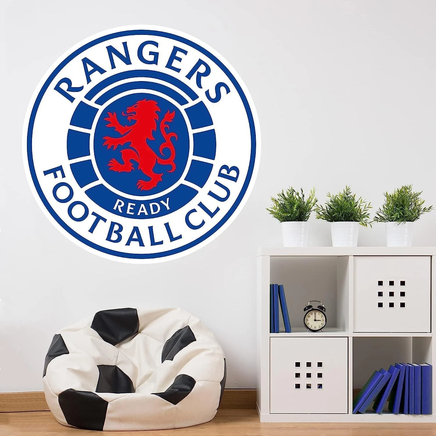 Themed Rangers Wall Sticker - Crest Football Art
