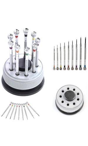 Precision Watch Flat Slotted Blade Screwdriver Set Watchmakers repair Tools Kit - Picture 5 of 12