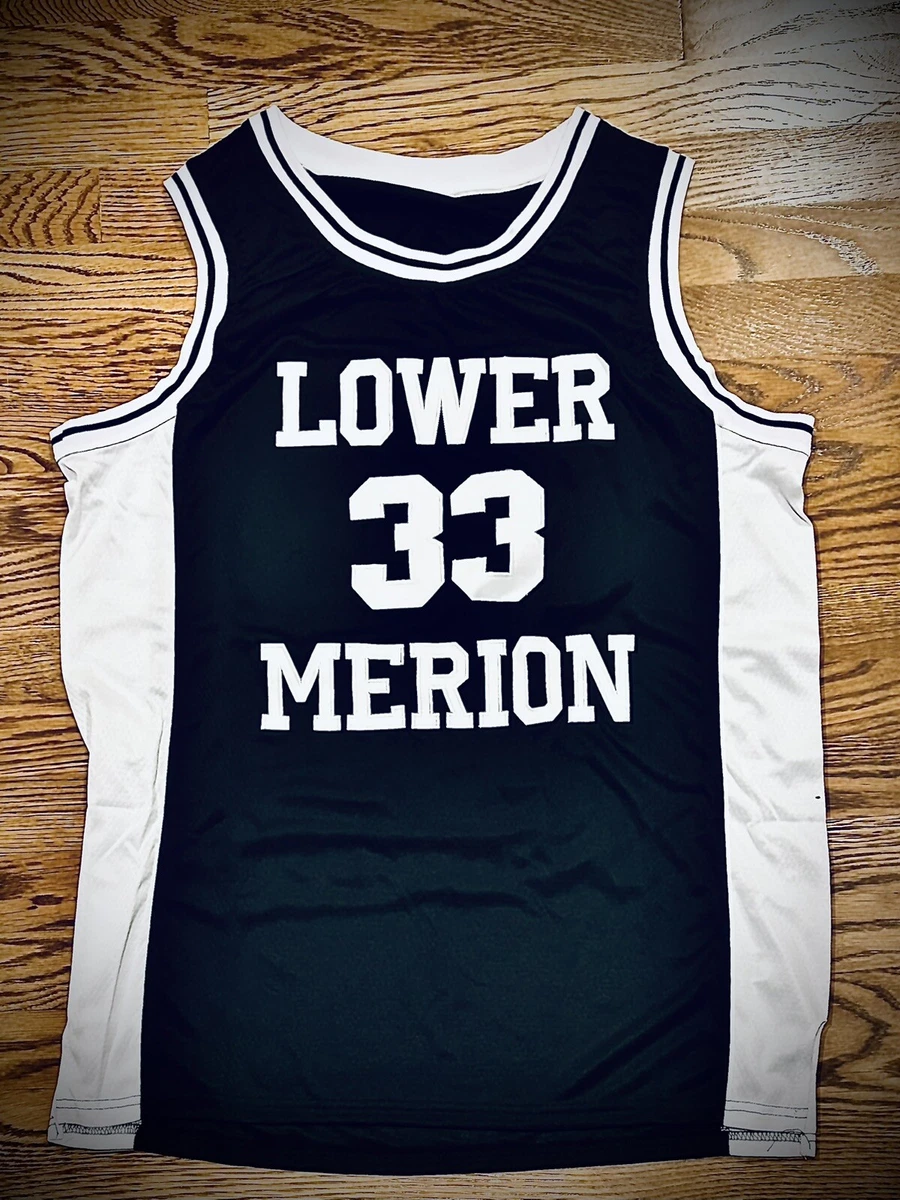 kobe bryant lower marion high black u0026 white #33 highschool jersey- size xl  nba