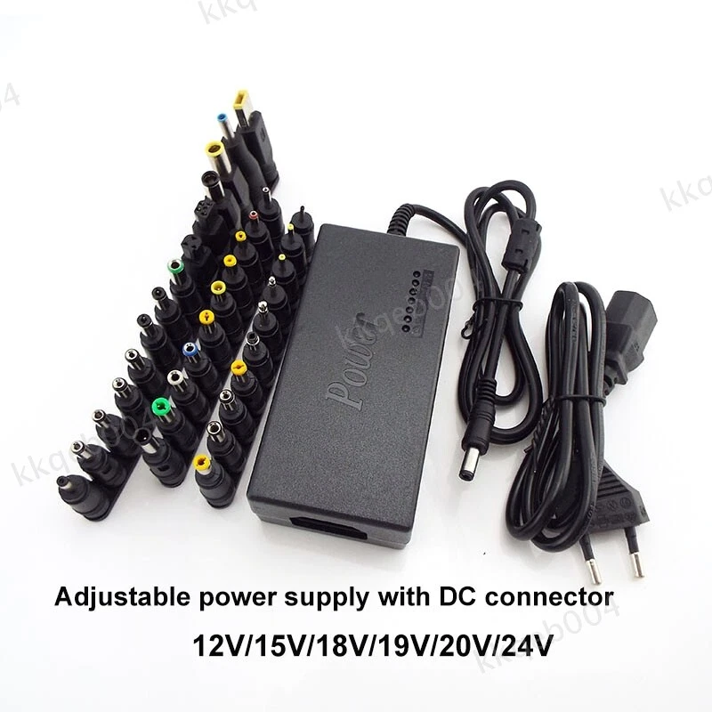 AC TO DC 12V 15v 16v 18v 19v 24V 20V Adjustable Power supply Charger Adapter 96W - Image 3 of 4