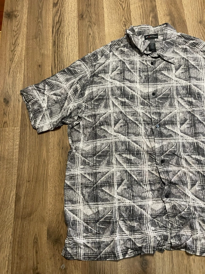 Axcess Shirt, Women's Size XL, Gray, Button Up, Short Sleeve - Image 3 of 4