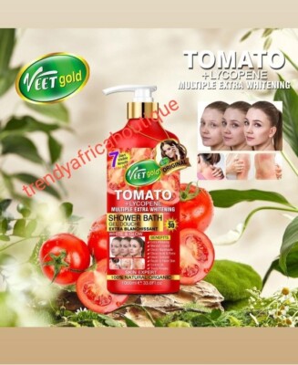 Veetgold Tomato face & body shower gel. 1000ml x 1.    natural organic