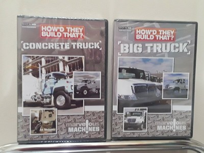 Marvelous Machines How'd They Build That? Concrete Truck & Big Truck DVDS NEW!