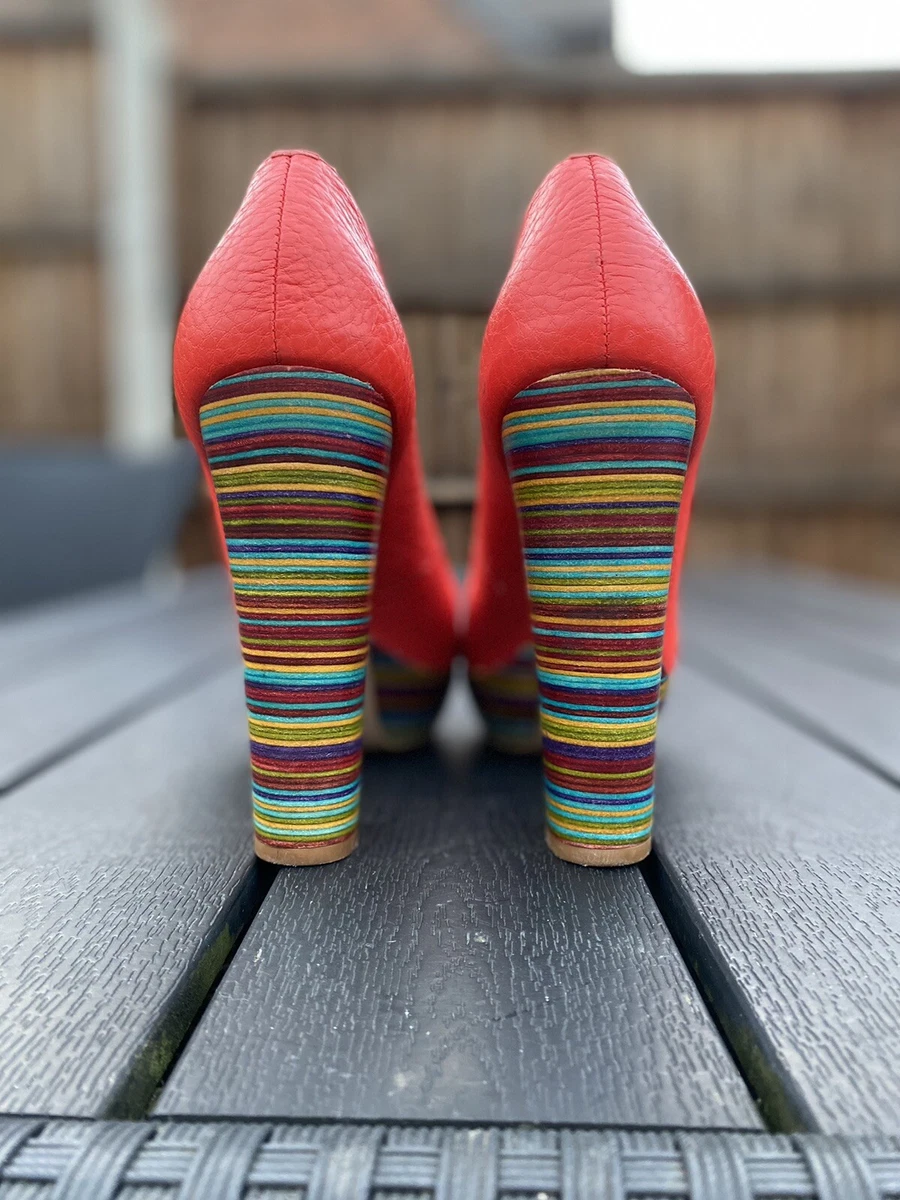 Moda in cheap pelle red shoes