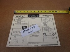 1970 Amc American Motors V8 Engine 360 390 Aea Tune Up Chart Spec Sheet Original