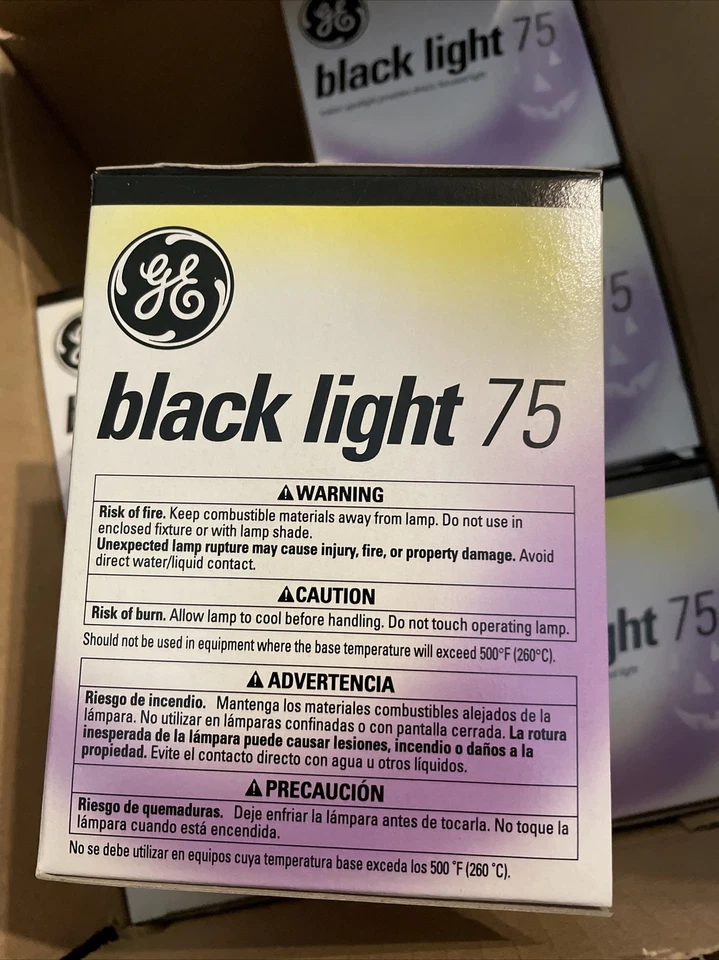 Black Light Bulbs 6 count (1 case) NEW NIB GE 75 watt R30 120 volt - Image 4 of 4