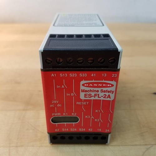 Banner ES-FL-2A Safety Module Relay - USED - Picture 2 of 4