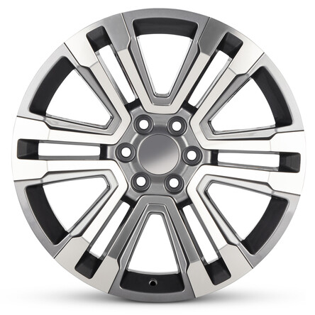 New Wheel For 1992-2022 GMC Yukon 22 Inch Machined Gray Alloy Rim - Bild 1 von 9