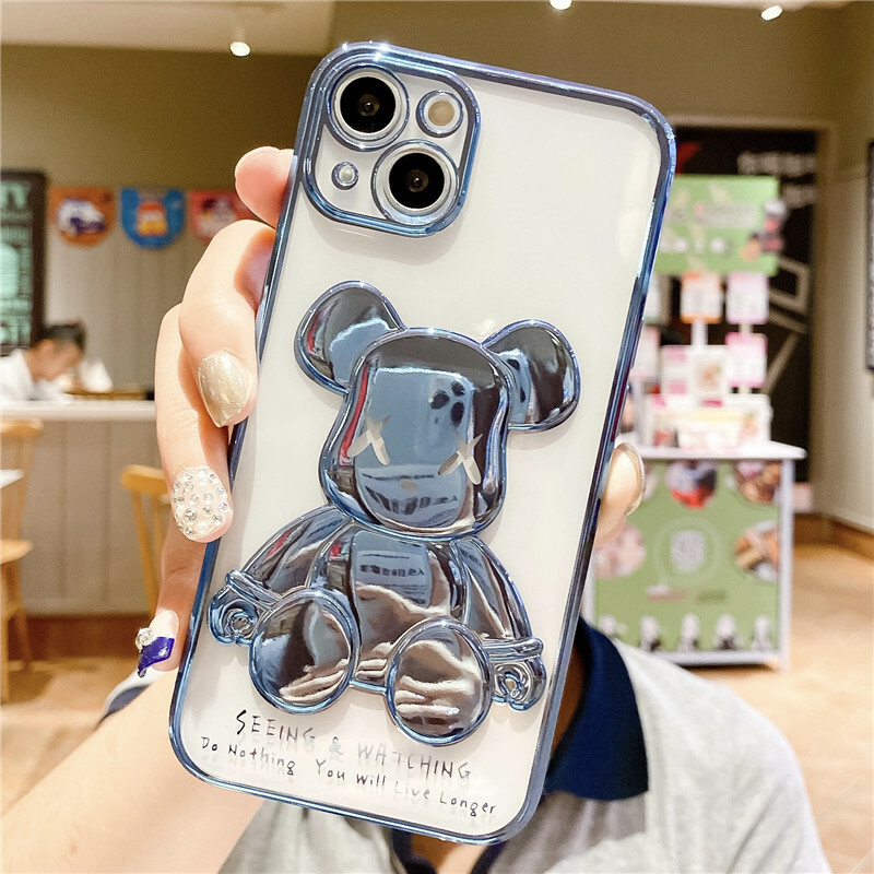 For iPhone 13 Pro Max 12 11 XS XR Plus Cute Cool Bear