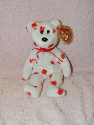 * Original Ty Beanie Baby CHINOOK Teddybär mit Tag Vitrinenstück