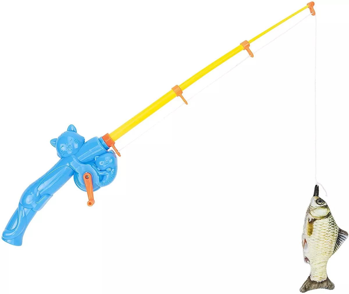 Cat Fishing Pole Toy - Funny Interactive Fish Toy for Cats, Kittens, and