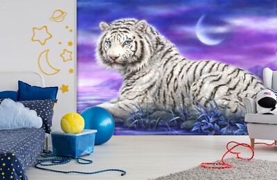 3D Tiger Mond C3428 Tapete Wandbild Fototapete Kayomi Harai Amy 2023