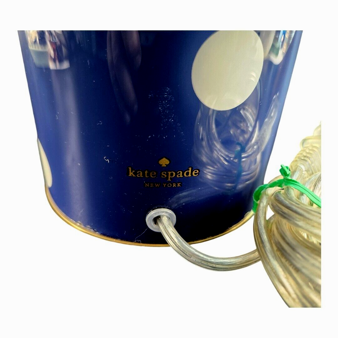 KATE SPADE ☆ Blue with White Polka Dots Glass and Brass 19