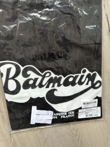 BALMAIN Black T-Shirt size L (55cm 22 inch) New (%100 Cotton) (Label Price 350€) - Picture 9 of 23
