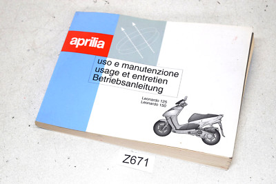 Aprilia Leonardo Uso E Manutenzione IT/FR/DE Bedienungsanleitung Handbuch