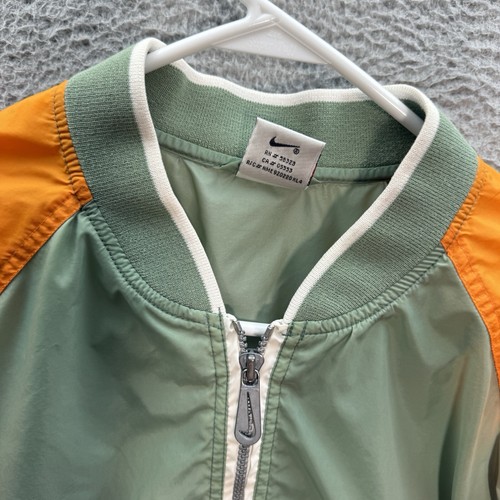 Vintage Nike Jacket Adult Large Green Yellow Windbreaker Center Swoosh 90s Y2K - 第 10/11 張圖片