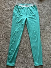 REI Kids Base Layer Pants Large 14-16 Teal Outdoors Midweight Wicking EUC