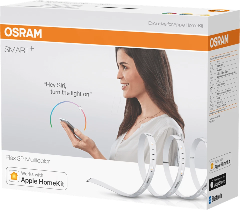 OSRAM Smart+LED-Stripes 180cm RGBW/white dimm.Bluetooth Apple EEK:G(Spektr.A-G) - Bild 2 von 4