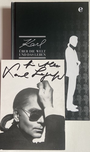 Karl Lagerfeld signiert Original Karte Unterschrift Signatur Autogramm Buch Edel - Picture 6 of 12