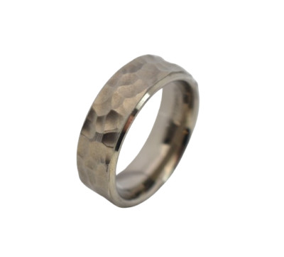Titanium Ring Hammered Design Sizes 8, 10, 11.5, 12.5