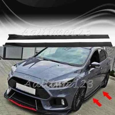 For Ford Focus 2008-2018 Gloss Side Skirt Extension Splitter Spoiler Lip Rocker