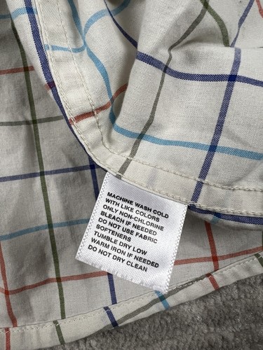 Saddlebred Shirt Mens Large Multicolor Shortsleeve Button Up Cotton Blend - Picture 11 of 11