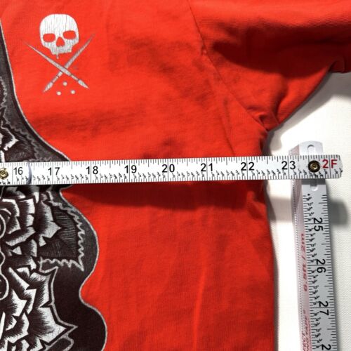 Sullen Art Premium Collective Ghost Rider West Coast Style Mens Red Shirt Size L - Picture 2 of 6