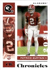 2021 Panini Chronicles Draft Picks #19 Patrick Surtain II Alabama Crimson Tide