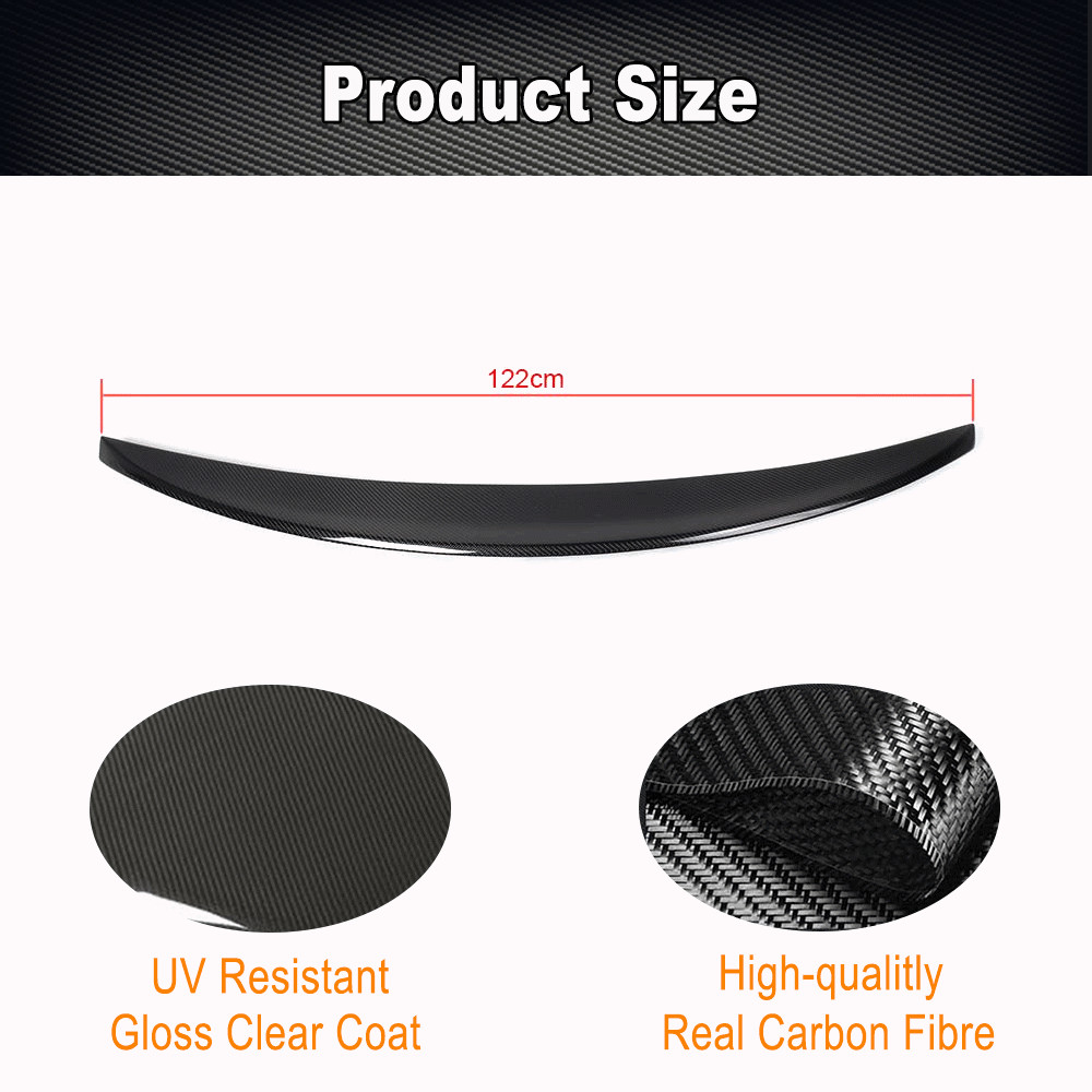 Fit for Maserati GranTurismo Coupe 2012-14 REAl Carbon Rear Trunk Spoiler Wing