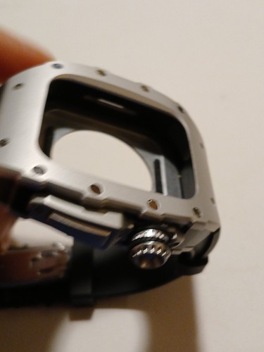 For Apple Watch Series 8/7 45mm Titanium Case Fluororubber Bands RM Mod Kit - 第 5/14 張圖片
