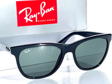 NEW Ray Ban Shiny Black UV Protective Green Lens Sunglass RB4184 601/71