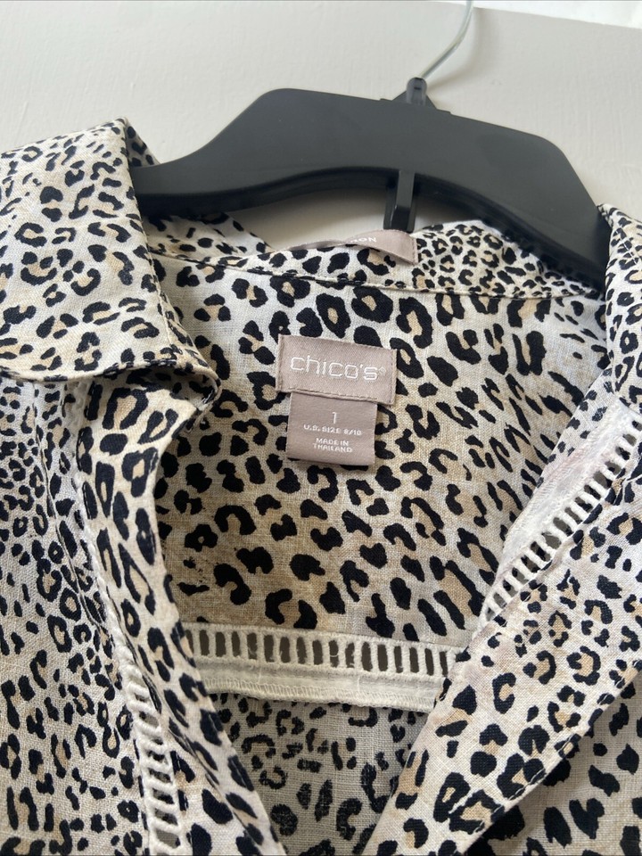 CHICOS LEOPARD PRINT TOP. EXCELLENT CONDITION! eBay