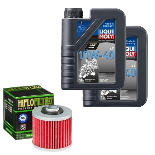 Hiflo ÖLfilter Set Liquimoly 10W-40 2L FüR Yamaha XVS 250 Drag Star VG03 Bj.2002-image