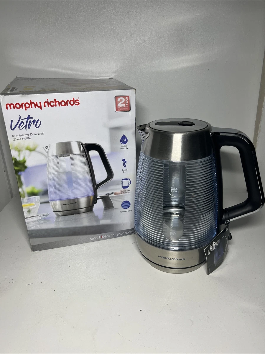 Morphy Richards VETRO Illuminated Glass Kettle The Original, 49 OFF