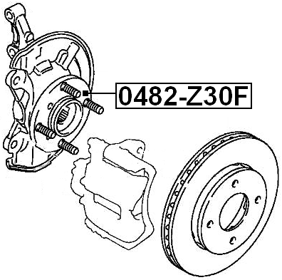FRONT WHEEL HUB - For Mitsubishi COLT 2004- OEM MN102067 - Picture 2 of 3