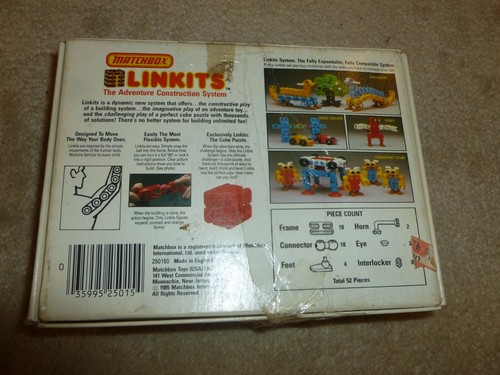 MATCHBOX VINTAGE 1984 LINKITS GREEN BEAST 52 PIECES RARE - Picture 2 of 3