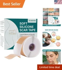 Moisturizing Silicone Scar Tape 1.6" x 158" - Ideal for C-Section & Acne Scars