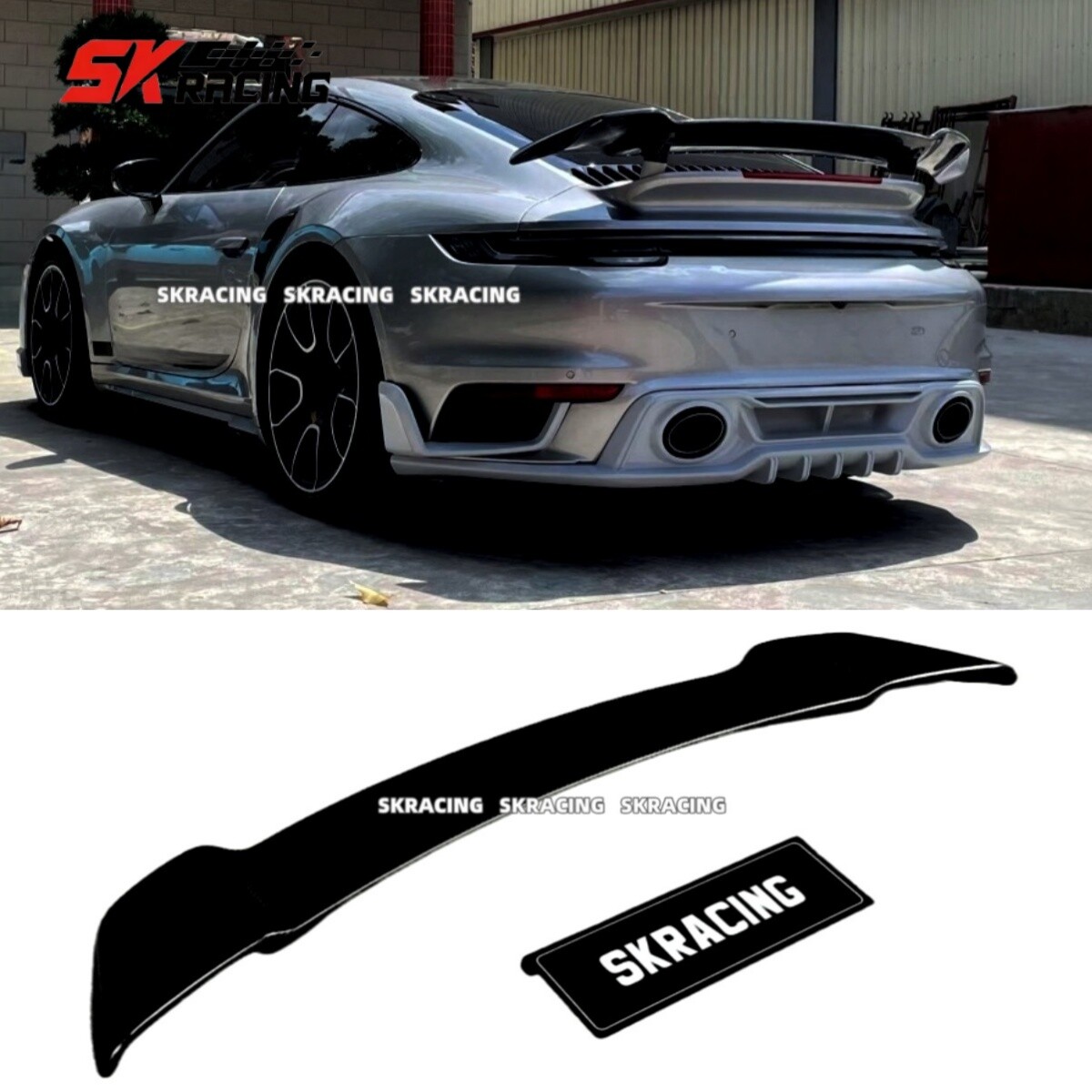 2021-2024 Porsche 992 911 Turbo S Gloss Black Trunk Lip Spoiler Wing