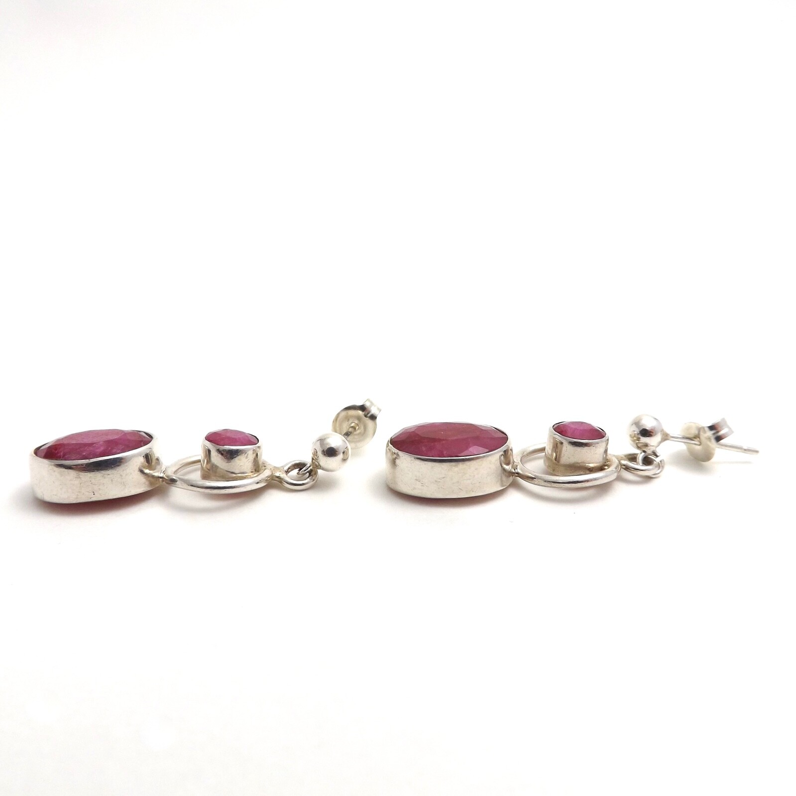Sterling Silver Genuine Ruby July Birthstone Circ… - image 5