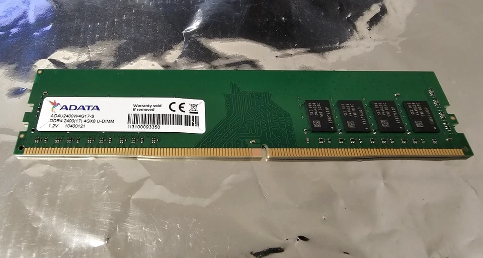 ADATA 4GB DDR4 PC4-19200 2400MHz UDIMM RAM - AD4U2400W4G17-S    -TESTED-  (#403) - Image 2 of 3