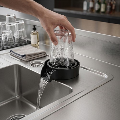 #ad 360° Rotating High Pressure Pull Out Glass Rinser Kitchen Sink Cup Bottle Washer $33.24