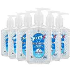 Germ-X Hydrating Hand Sanitizer, with Hyaluronic Acid, 8 8 Fl Oz Pack of 6