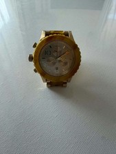 Nixon 42 20 Men's Chrono Light Gold and Amber Watch